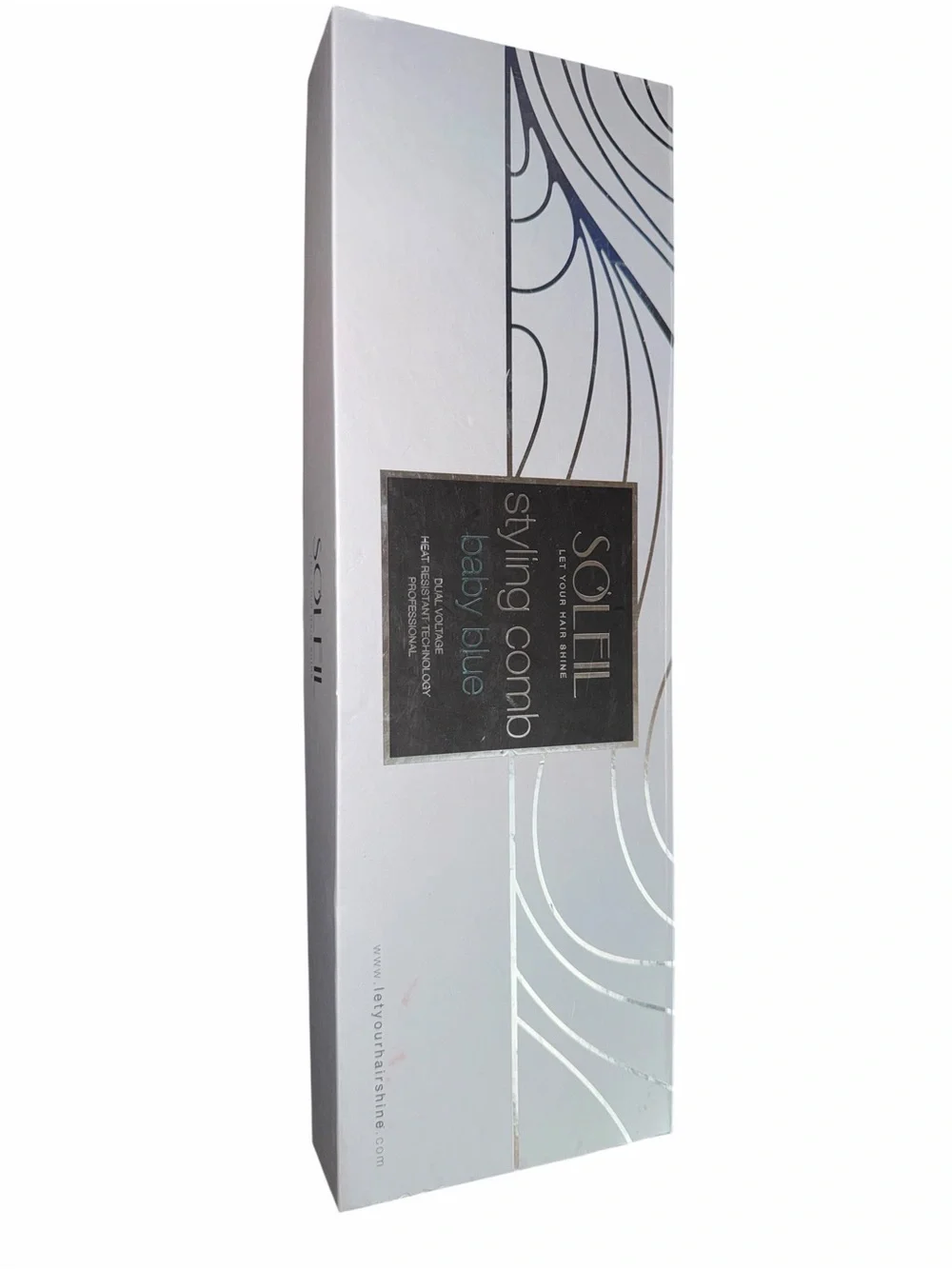 Soleil Baby Blue Styling Comb - Portable Heated Hair Brush